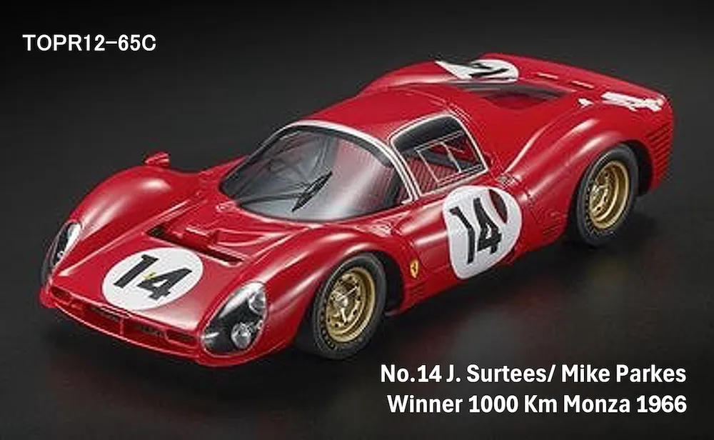[予約] トップマルケス 1/12 フェラーリ 330 P3 1966 モンツァ 1000km No.14 J.サーティース/M.パークス　TOPR12-65C
