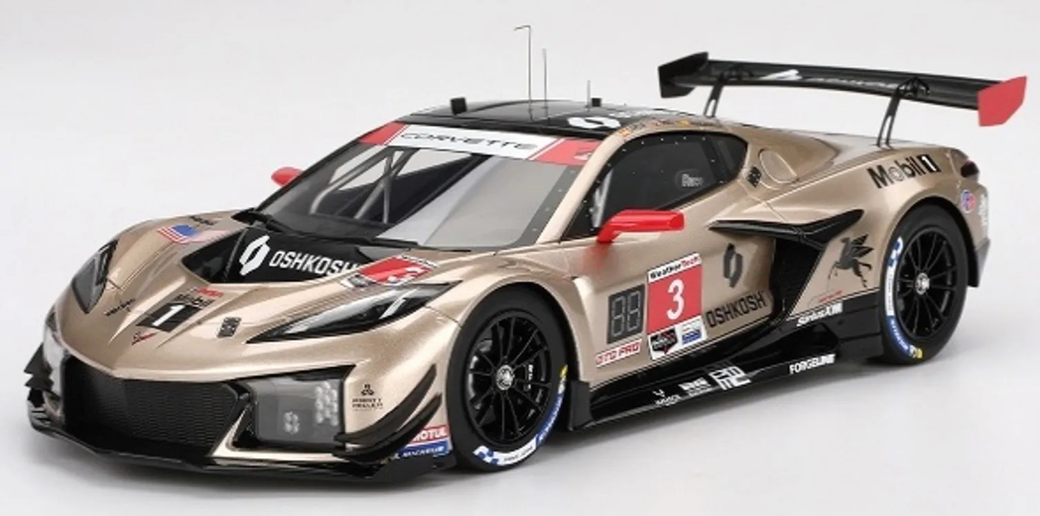 [予約] トゥル−スケールモデル/トップスピード 1/18  シボレー コルベット Z06 GT3.R IMSA セブリング 12h 2024 No.#3 コルベットレーシング　TS0590