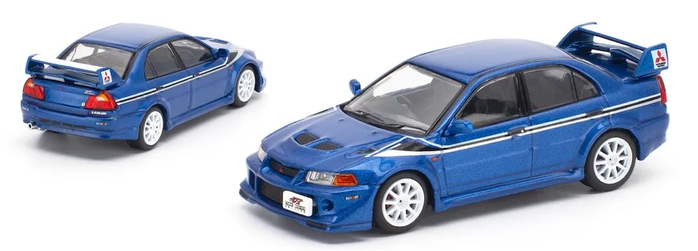 [予約] ワークスモデル 1/64 ミツビシ ランサーエボリューション4 トミ マキネン ブルー　W640047