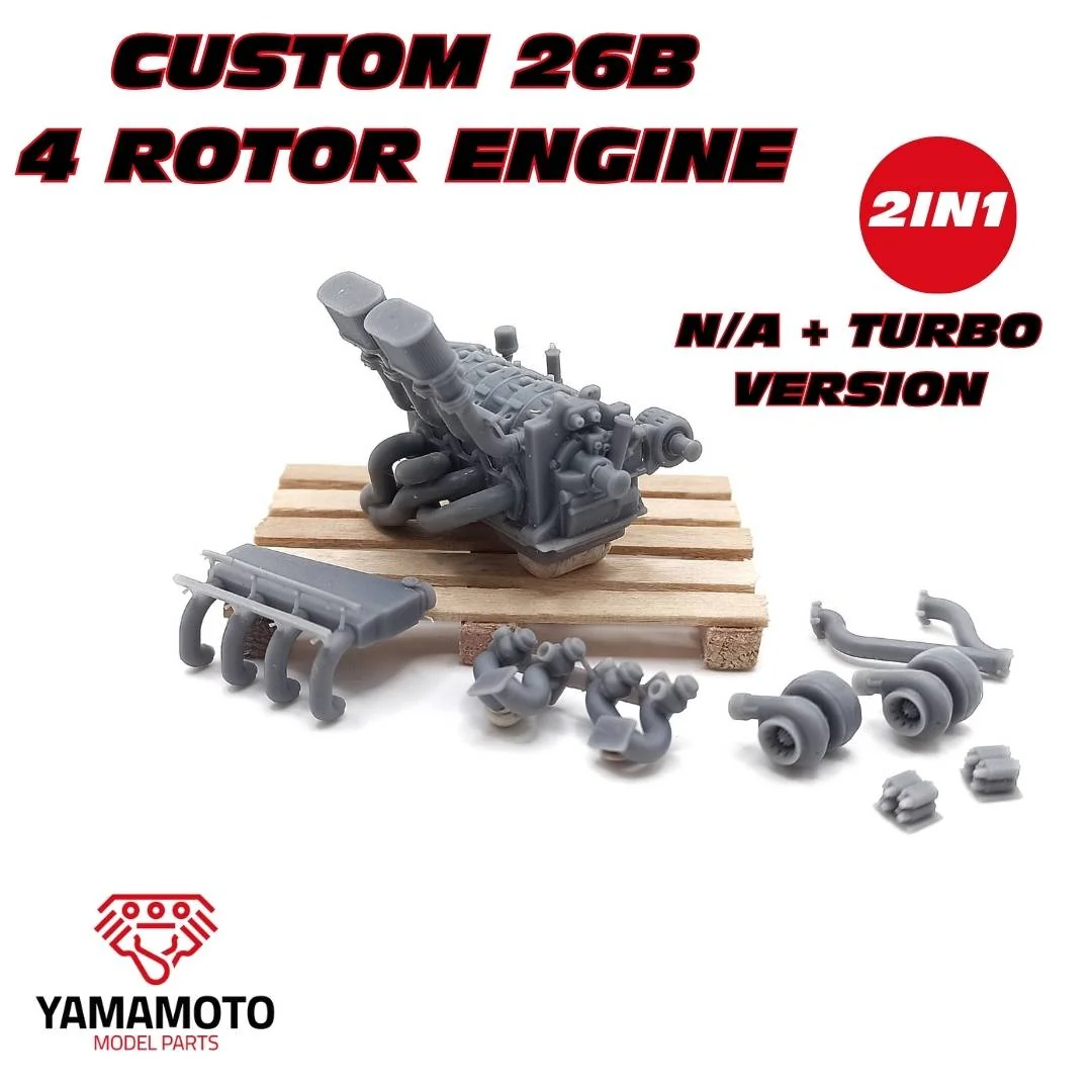 Yamamoto Model Parts 1/24 マツダ 26B 4ローター エンジンキット　YMPENG3