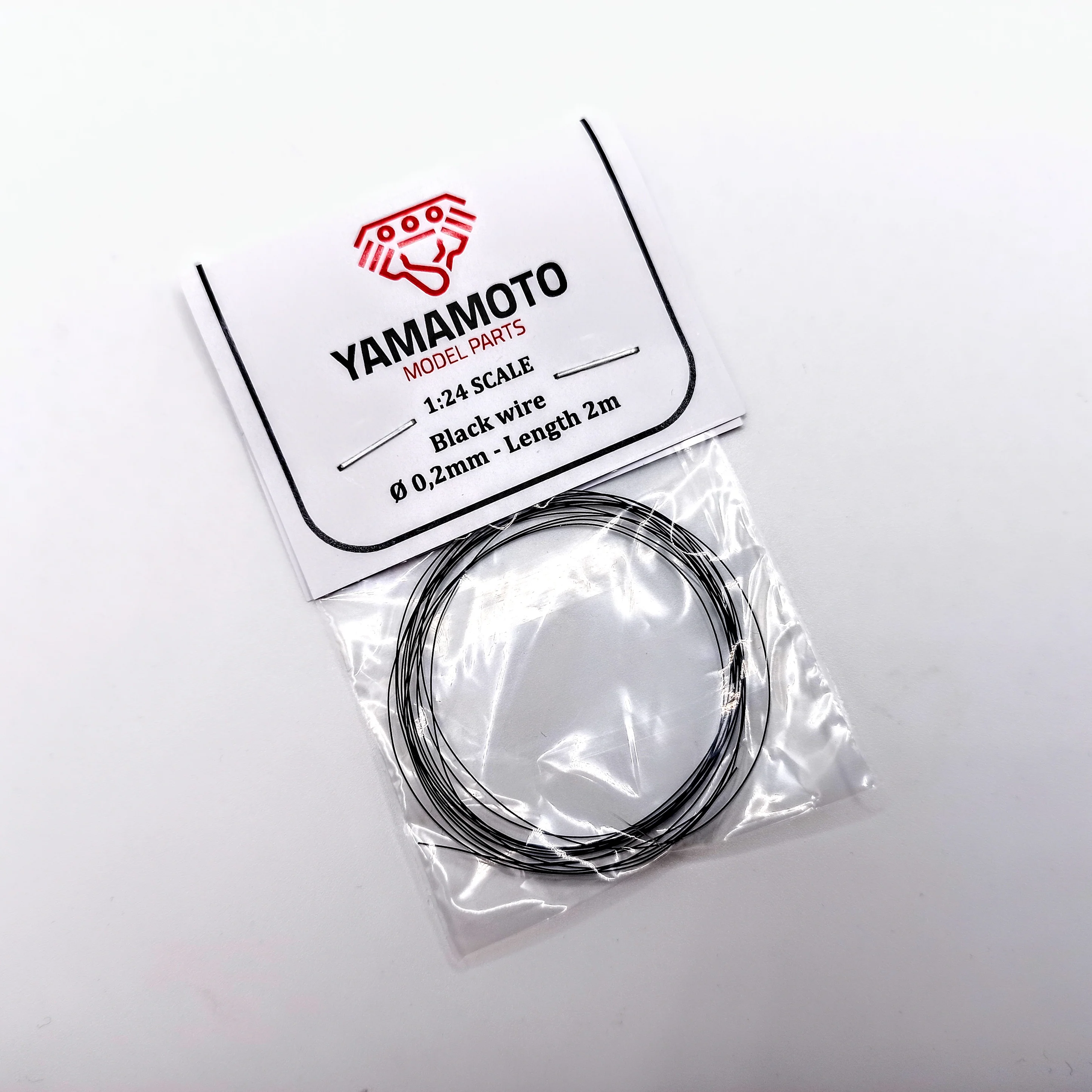 Yamamoto Model Parts ワイヤーコード ブラック 0.2mm × 2m　YMPTUN73