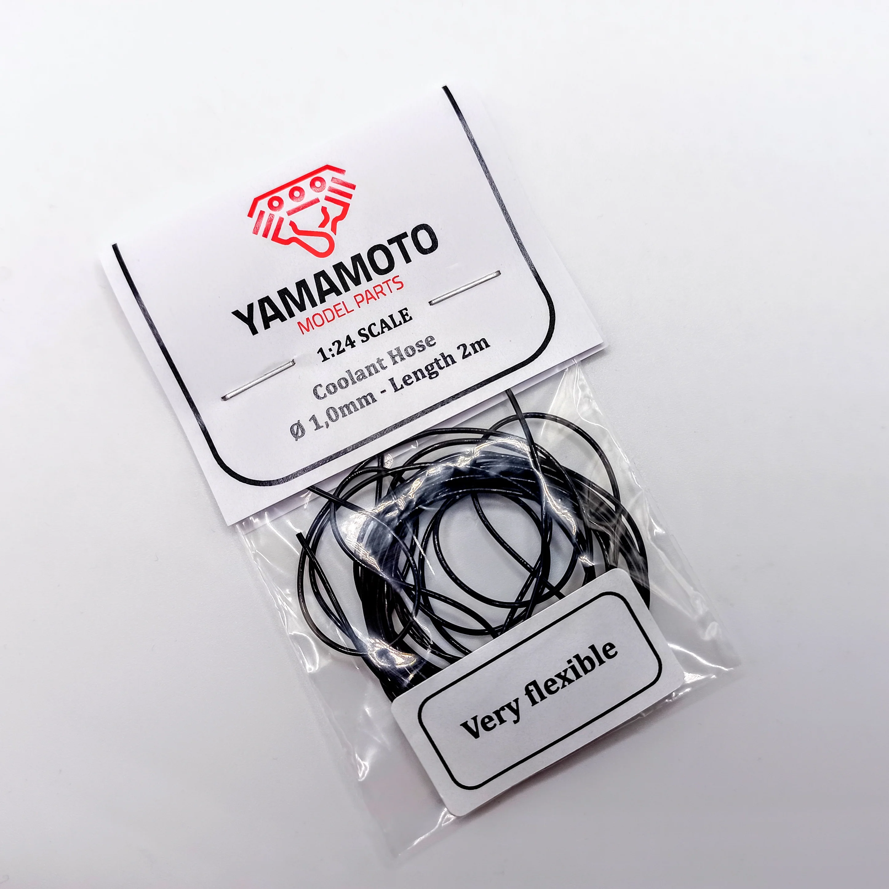 Yamamoto Model Parts フレキシブル クーラントホース ブラック 1mm × 2m　YMPTUN77