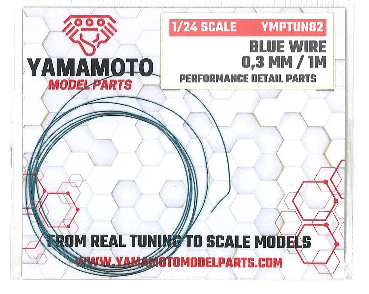 Yamamoto Model Parts ワイヤーコード ブルー 0.3mm × 1m　YMPTUN82