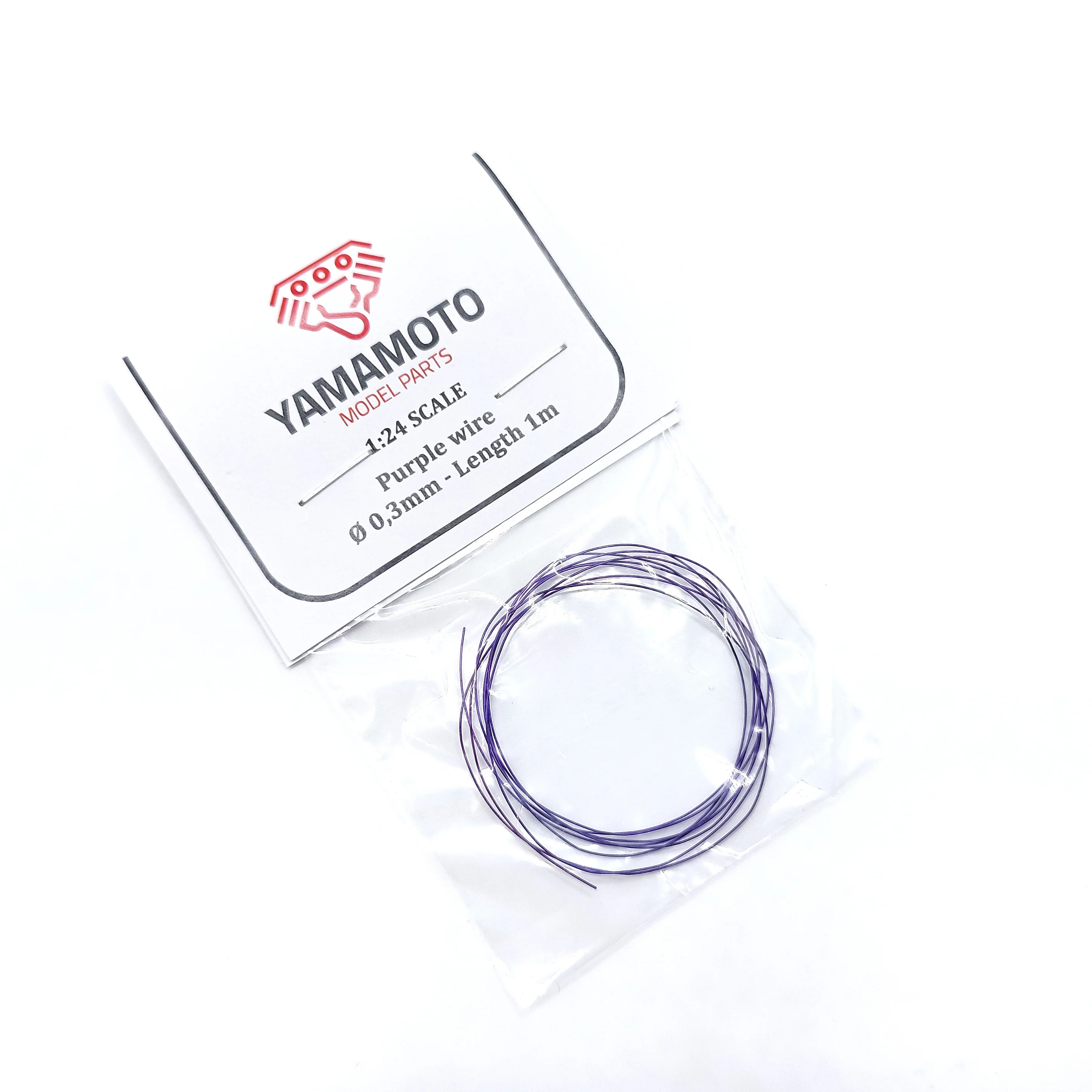 Yamamoto Model Parts ワイヤーコード パープル 0.3mm × 1m　YMPTUN83