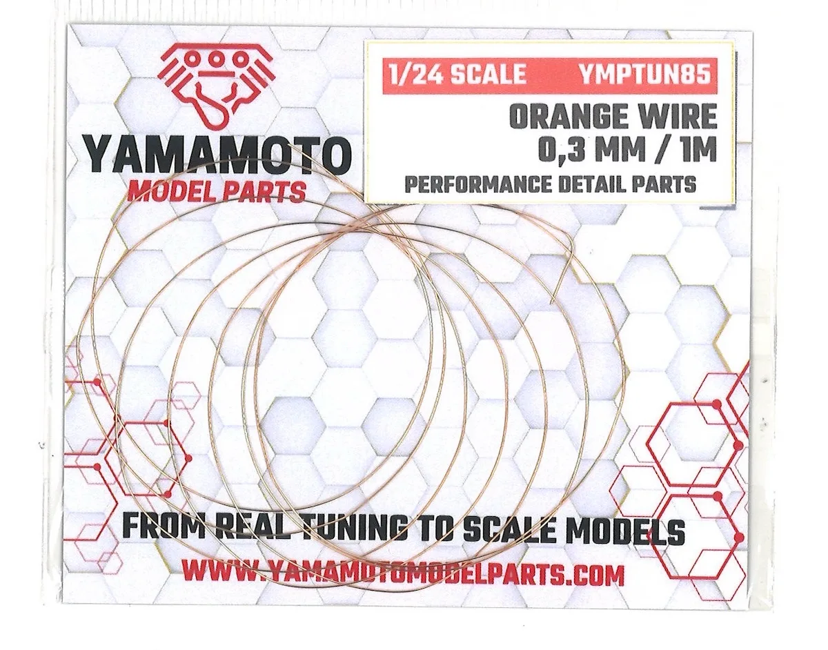 Yamamoto Model Parts ワイヤーコード オレンジ 0.3mm × 1m　YMPTUN85