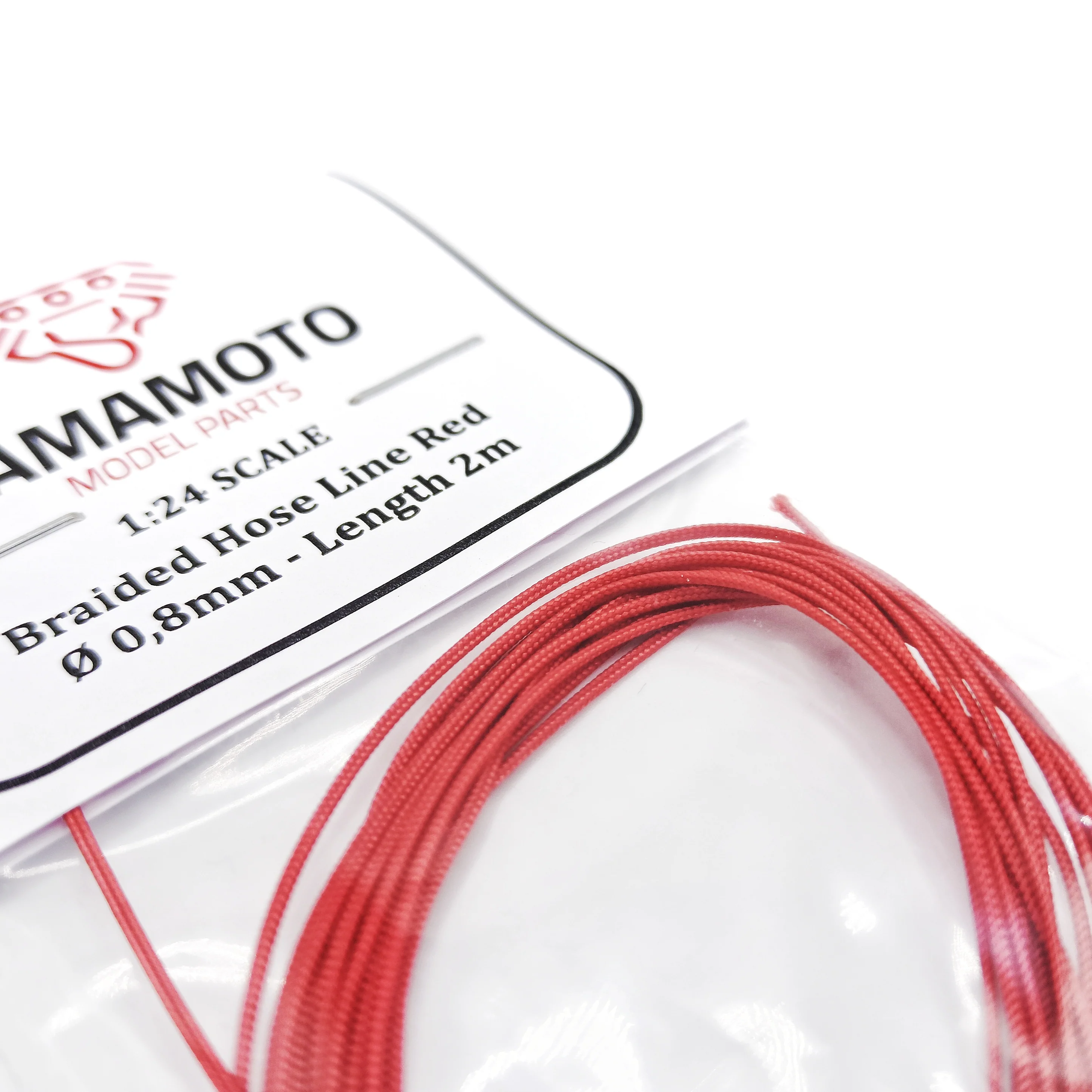 Yamamoto Model Parts 繊維チューブ レッド 0.8mm × 2m　YMPTUN92