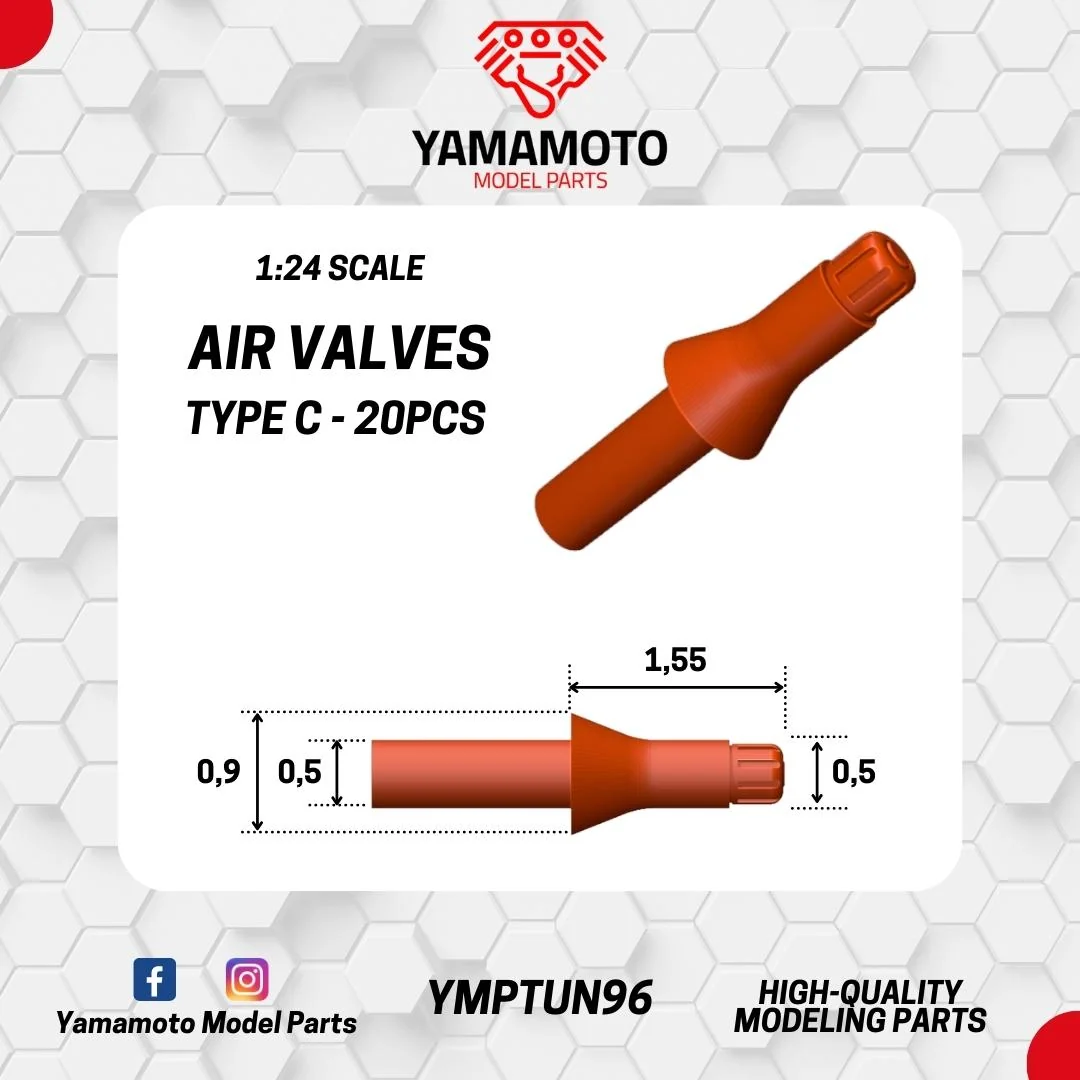 Yamamoto Model Parts 3Dプリントパーツ エアバルブ タイプC 20個入り　YMPTUN96