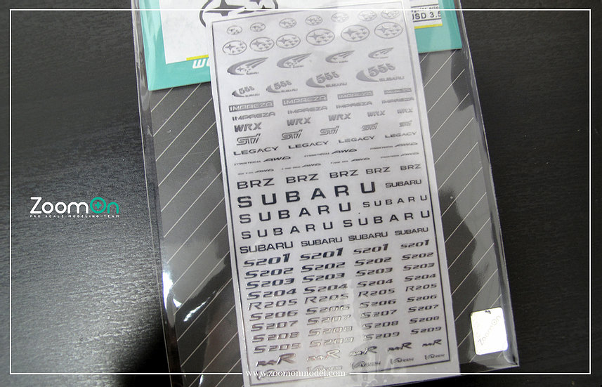 ZoomOn 1/24 1/43 1/64 スバル メタル インレットマーク　ZD014