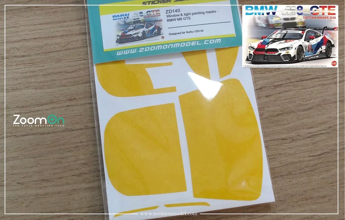 Zoom On 1/24 ウインドウマスキングシート BMW M8 GTE プラッツ/nunu対応　ZD140