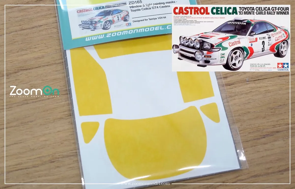 Zoom On 1/24 ウインドウマスキングシート カストロール トヨタ セリカ GT-four タミヤ対応　ZD165