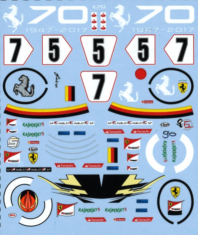 ミュージアムコレクション 1/20 フェラーリ SF70H 追加ロゴ