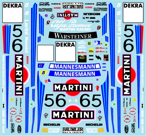 タミヤ　アルファロメオ 155 スペアボディ・ステッカーセット タミヤ アルファロメオ 155 スペアボディ・ステッカーセット