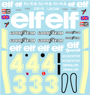 ミュージアムコレクション 1/24 ティレル P34 1976 リペイント用