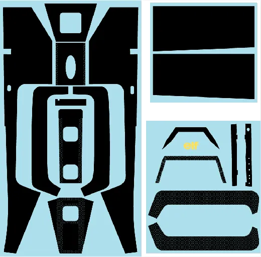 ミュージアムコレクション 1/8 ロータス 97T 透過型カーボンデカール