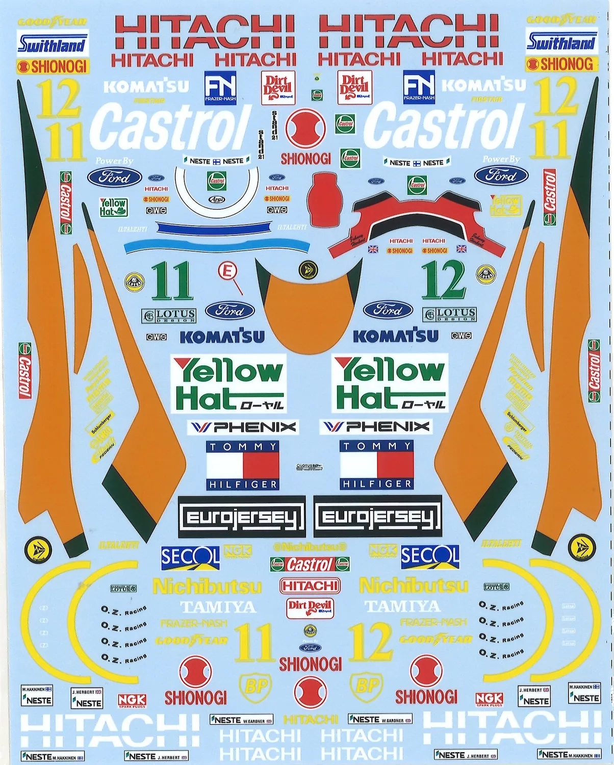 ミュージアムコレクション 1/20 ロータス 107 フルスポンサーデカール