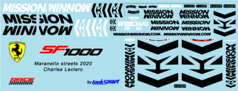 ミュージアムコレクション 1/18 フェラーリ SF1000 バルセロナテスト MISSON WINNOW デカール (ルックスマート対応)　MC-D998