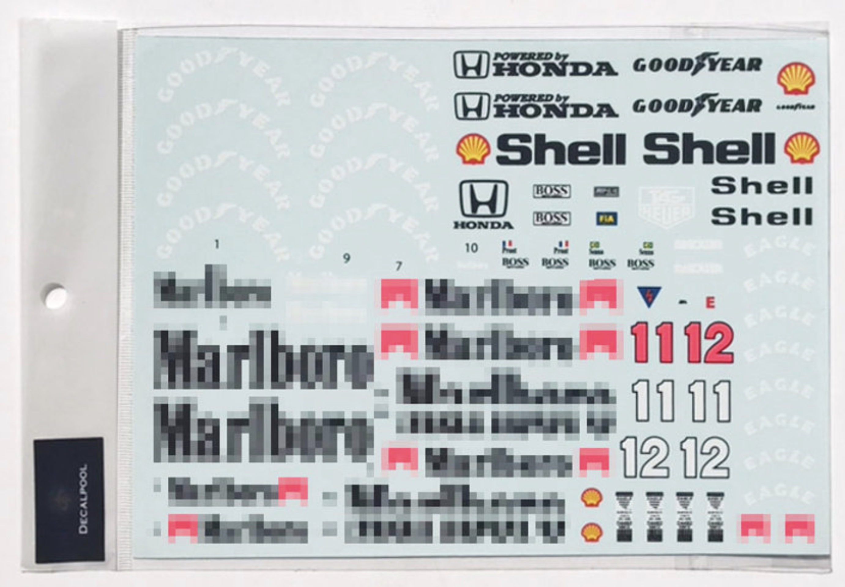 DecalPool 1/12 マクラーレン MP4/4 1988 フルスポンサーデカール DP095