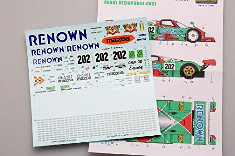 ホビーデザイン 1/24 マツダ 787B レナウンチャージ JSPC 1991 No.202