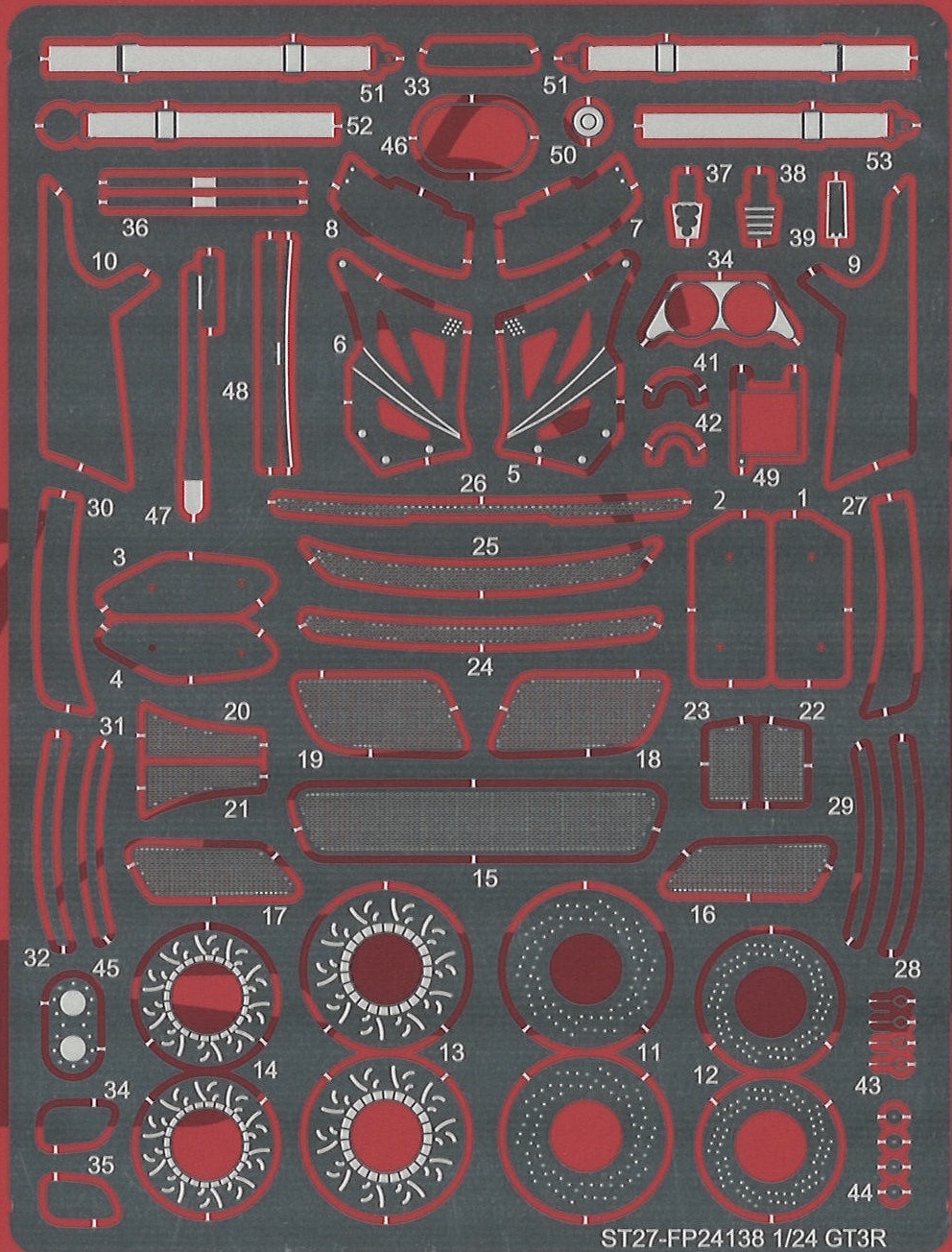 スタジオ27 1/24 ポルシェ 911 GT3R ディティールアップパーツ フジミ対応　FP24138