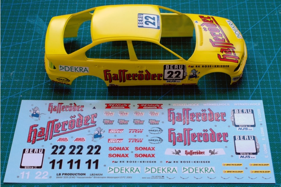 LBプロダクション 1/24 BMW E46 DTC 2001 No.11/22 フルスポンサーデカール (プラッツ/NuNu対応)　LB24034