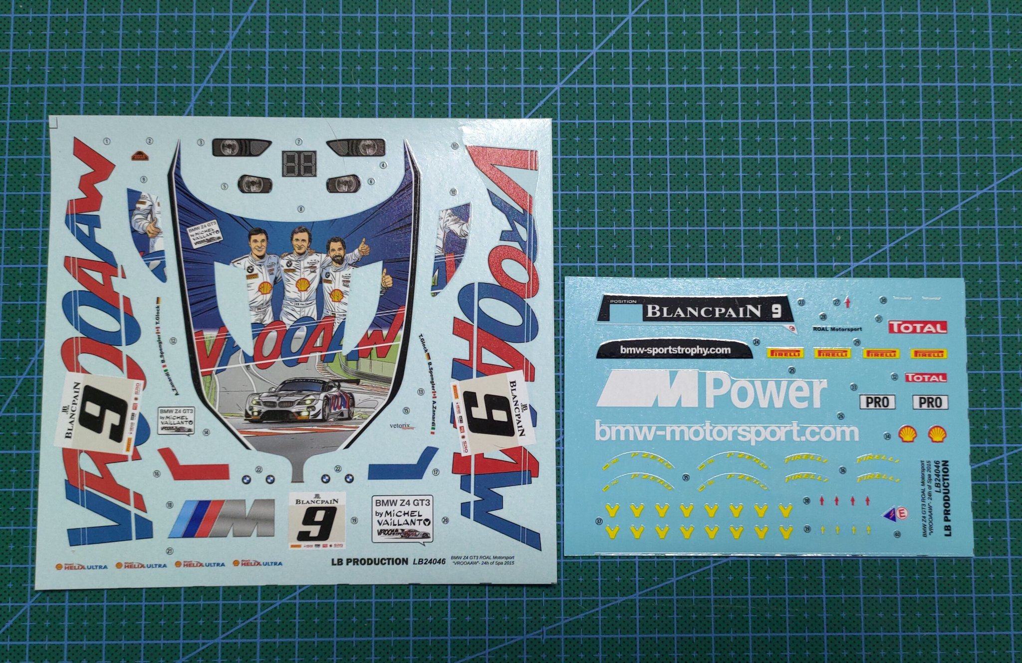 [取り寄せ] LBプロダクション 1/24 BMW Z4 スパ 2015 No.9 フルスポンサーデカール　LB24046