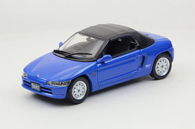 エブロ 1 43 ホンダ ビート バージョンc 1992 ブルー ミニカーショップ ロム