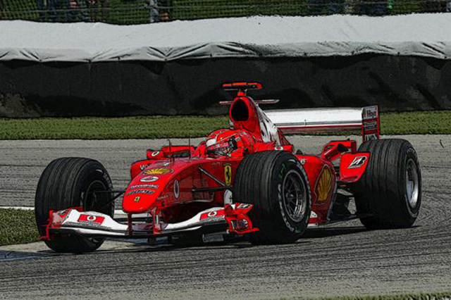 シューマッハショップ特注イクソ 1/43 フェラーリ F2004 日本GP