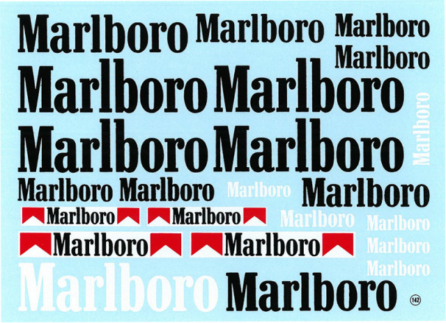 Vir142 ビラージュ デカール 1 12 用 マルボロ Marlboro Vir142 ミニカーショップ ロム