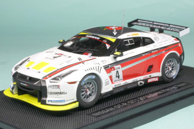 エブロ 1/43 ニッサン GT-R GT1 2010 スイスレーシングチーム No.4 44356