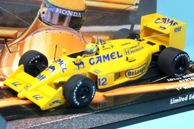 ミニチャンプス 1/43 ロータス ホンダ 99T 日本GP 1987 A.セナ