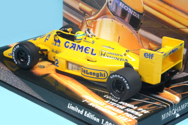 ミニチャンプス 1/43 ロータス ホンダ 99T 日本GP 1987 A.セナ