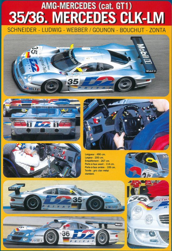 Mercedes-Benz CLK-GT１ル・マン24・RCカー 用1/8ボディ Tamiya 1/24 Mercedes-Benz CLK-GTR Team CLK Sportswear model