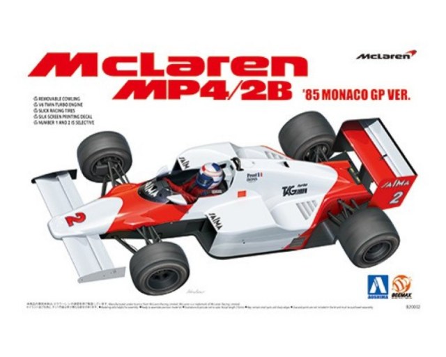 81914 - アオシマ 1/20 プラモデル マクラーレン MP4/2B TAG モナコGP 