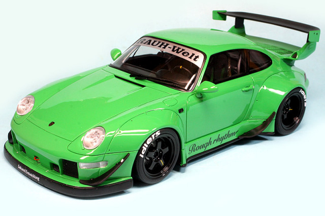 GTS074 - GT-SPIRIT 1/18 ポルシェ RWB 993 グリーン - ミニカー 