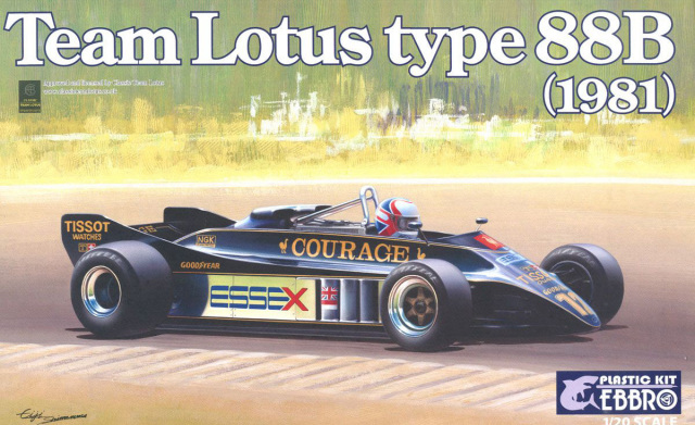 絶版 エブロ 1/20 ロータス・フォード 88 w/カルトグラフデカール エブロ 1/20 プラモデル ロータス 88B フォード 1981 E.アンジェリス/N