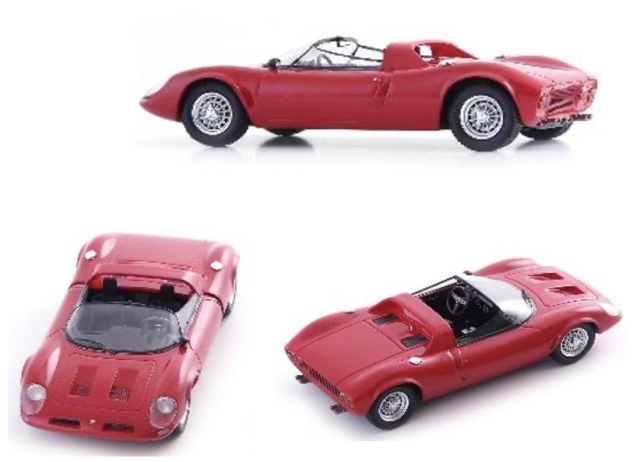 [予約] オートカルト 1/43 ビッザリーニ AMX/3 スパイダー 1971 レッド 05044