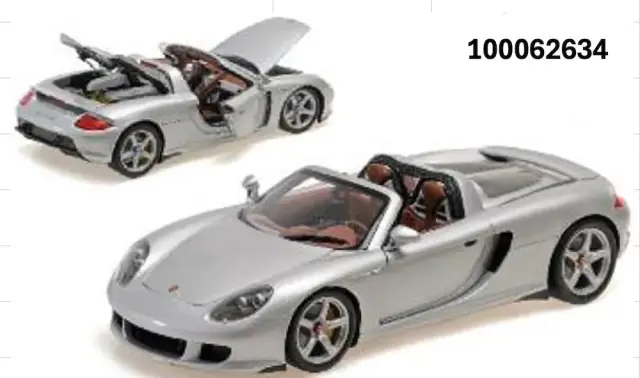 [予約] ミニチャンプス 1/18 ポルシェ カレラ GT 2003 シルバー （開閉機構付き）　100062634