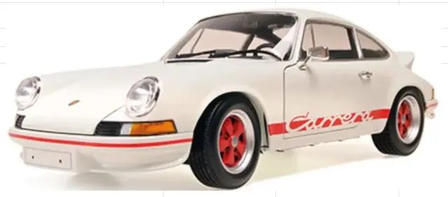 [予約] ミニチャンプス 1/18 ポルシェ 911 カレラ RS 1972 ホワイト/レッドデザインロゴ　100066021