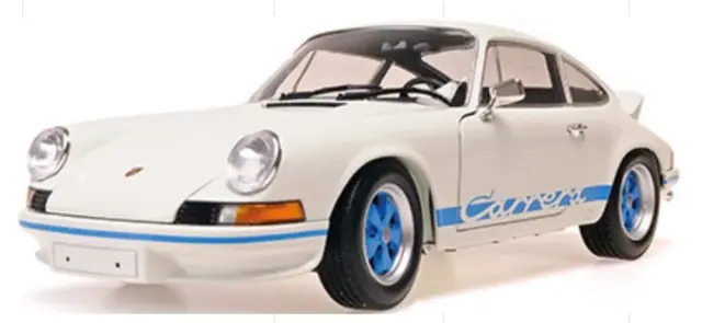 [予約] ミニチャンプス 1/18 ポルシェ 911 カレラ RS 1972 ホワイト/ブルーデザインロゴ　100066022