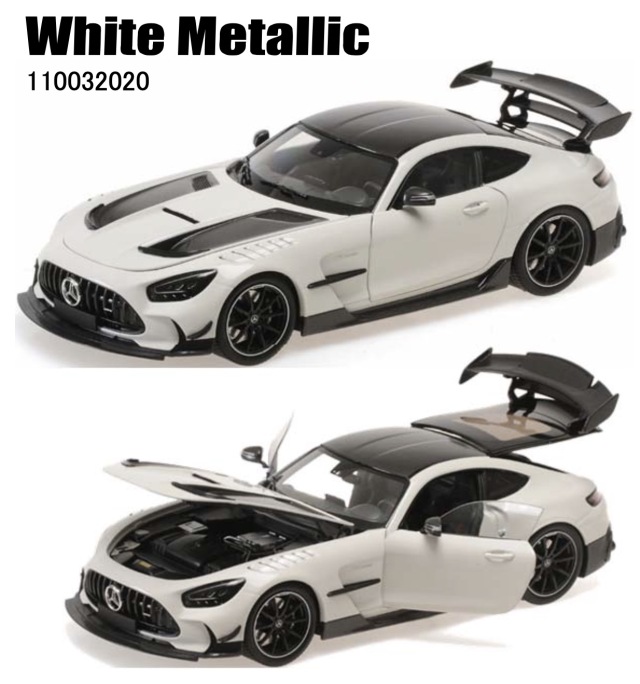 [予約] ミニチャンプス 1/18 メルセデス-AMG GT ブラックシリーズ 2021 ホワイトメタリック フル開閉　110032020