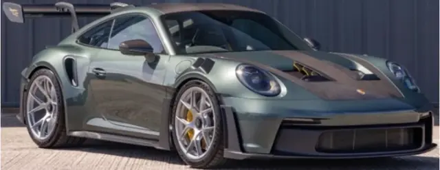 [予約] ミニチャンプス 1/18 ポルシェ 911 (992) GT3 RS 2025 グリーン/ヴァイザッハ パッケージ/ダークシルバーホイール （開閉機構付き）　110062046