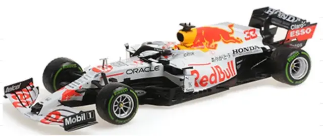 [予約] ミニチャンプス 1/18 レッドブル レーシング ホンダ RB16B マックス・フェルスタッペン トルコGP 2021 2位入賞 フィギュア付　110212633