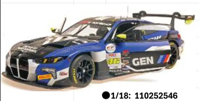 [予約] ミニチャンプス 1/18 BMW M4 GT3 EVO チーム WRT V.ロッシ/K.ファン・デル・リンデ/C.ウェルツ No.46 インディアナポリス 8H 2025 ウィナー　110252546