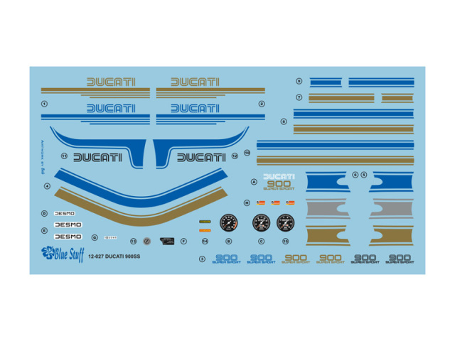 ブルースタッフ 1/12 デカール ドゥカティ 900SS (タミヤ対応)　12-027