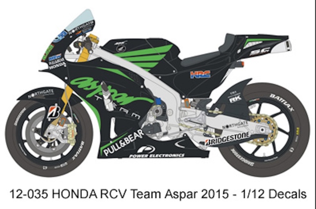 ブルースタッフ 1/12 ホンダ RCV Team Aspar 2015 N.ヘイデン フルデカール タミヤ対応　12-035