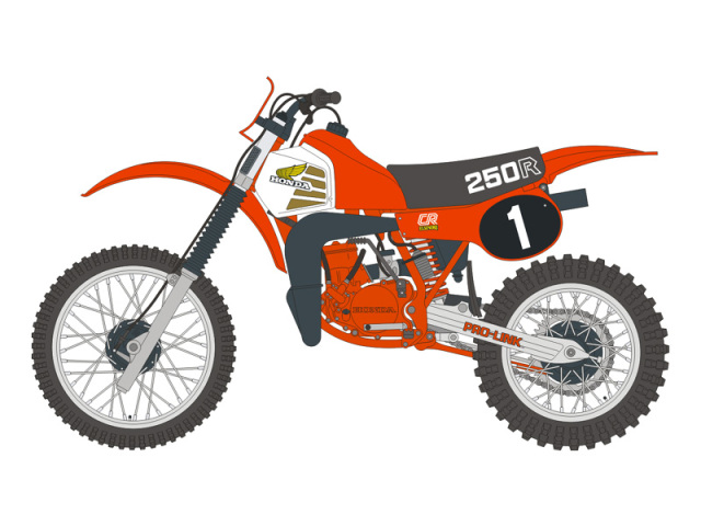 ブルースタッフ 1/12 ホンダ CR450R 1981 タミヤ対応 12-038