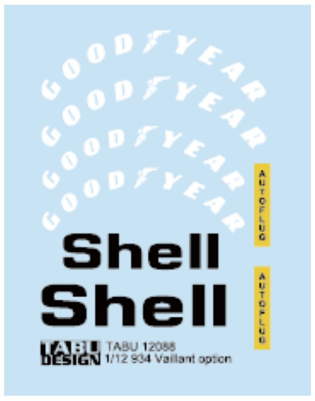 タブデザイン 1/12 ポルシェ 934 Vailant オプションデカール タミヤ