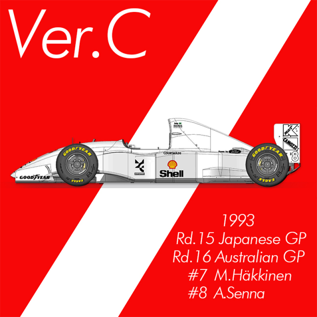 モデルファクトリーヒロ 1/43 フルディティールメタルキット マクラーレン MP4/8 1993 Ver.C 日本GP / オーストラリアGP A.セナ M.ハッキネン　