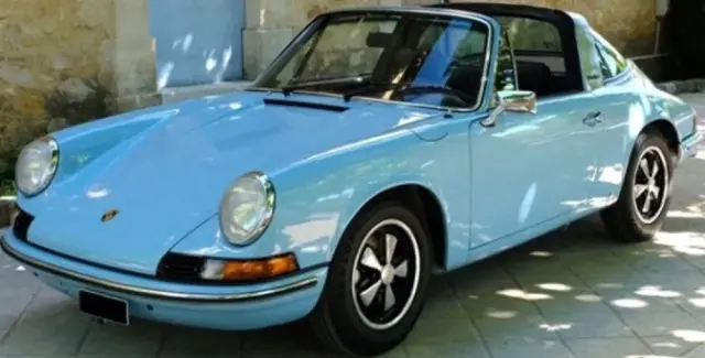 [予約] ミニチャンプス 1/18 ポルシェ 911 タルガ 1972 ブルー （開閉機構なし）　155064061