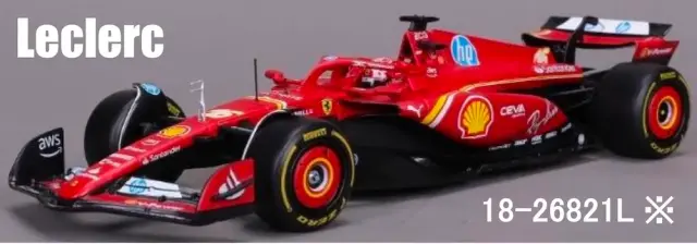 [予約] ブラーゴ 1/24 フェラーリ SF-24 2024 No,16.ルクレール ドライバー付  クリアケース　18-26821L